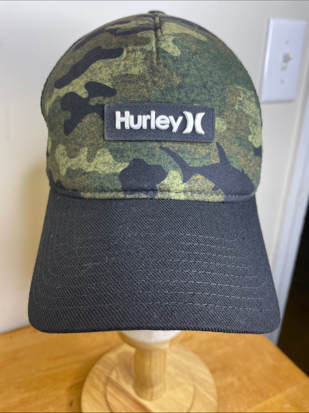 Hurley Camo Green and Black Kids Hat